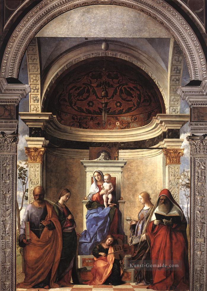 San Zaccaria Altarbild Renaissance Giovanni Bellini Ölgemälde